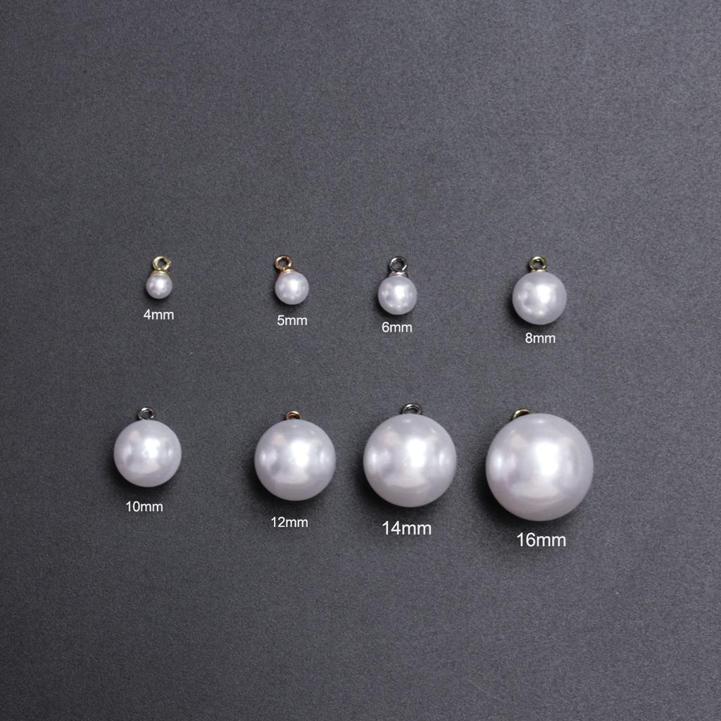 Подвеска Белый жемчуг Модные серьги Аксессуары Бусины россыпью 5/10 шт 4-16 мм Жемчужное ожерелье Материалы Имитация жемчуга DIY Изготовление ювелирных изделий бусины