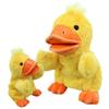 Movable Open Mouths Plush Animal Puppets Cow Duck Pig Stuffed Hand Doll Kids Toy   Role-Playing
