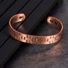 Ikuinen Magnetic Copper Bracelet Men Health Wide Cross Adjustable Cuff Bangle Energy Pure Copper Bracelets & Bangles for Men