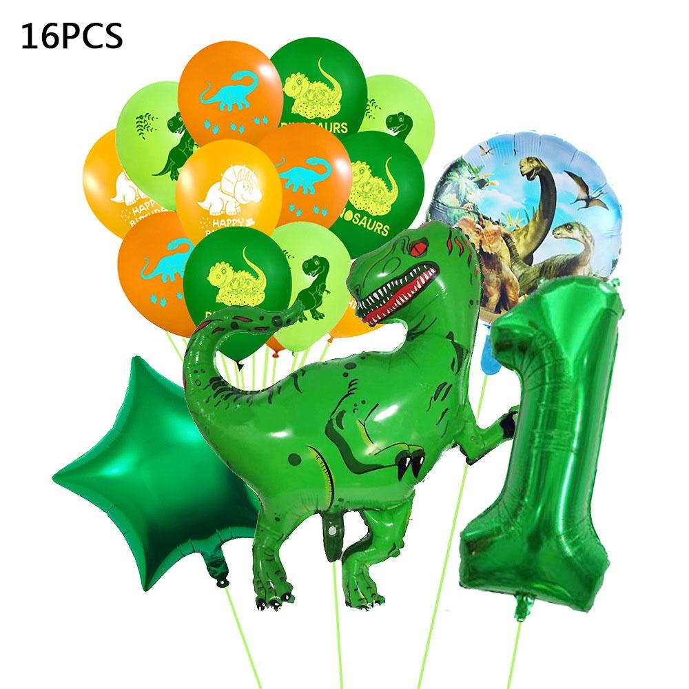 Набор воздушных шаров с зеленым динозавром, украшение для вечеринки по случаю дня рождения, 32-дюймовый воздушный шар с номером, детское украшение на день рождения, товары для вечеринок Bady Shower