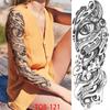 1 PC 480*170MM Full Arm Temporary Tattoo Sticker Sleeve Men Women Fashion Sexy Fake Tattoo Wolf  Lion Tiger Painting Tattoo Skull Angel Tattoo