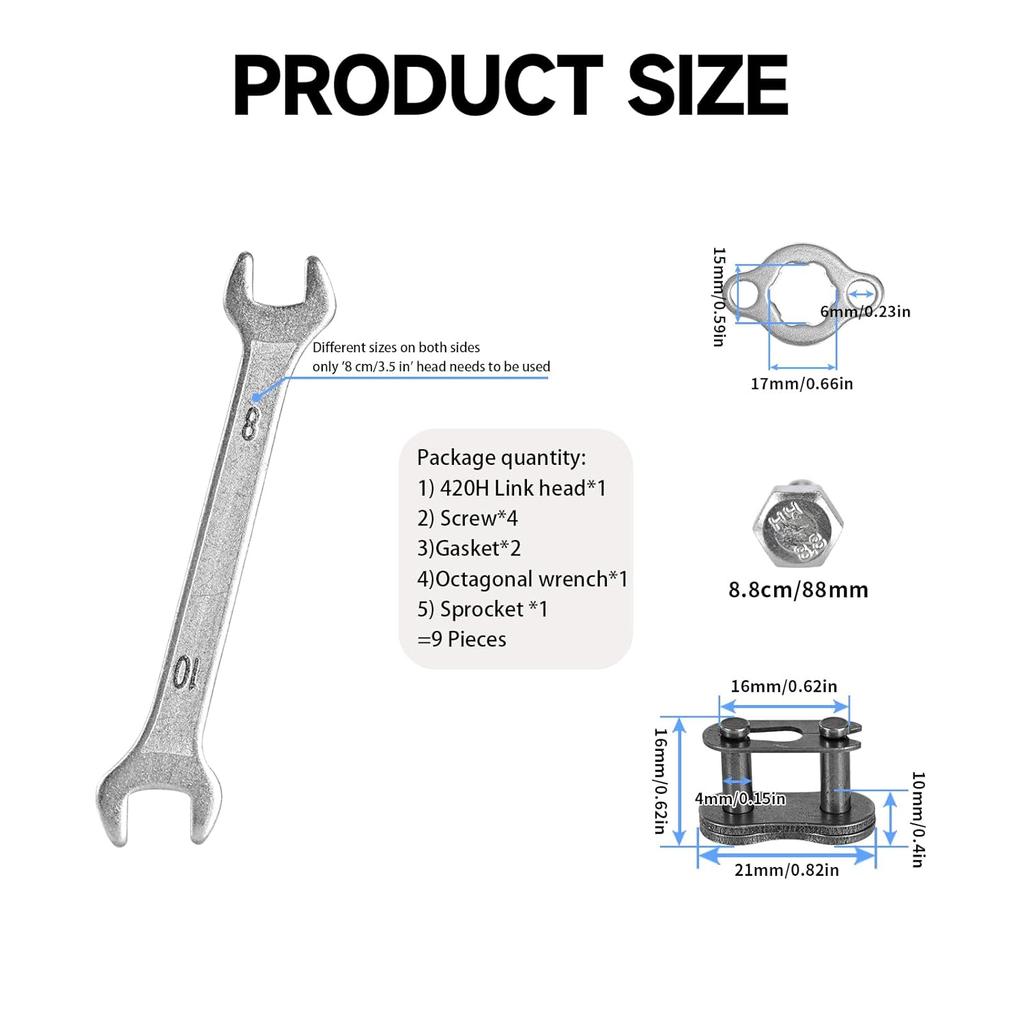 420 Chain Sprocket 13T Front Sprocket 17Mm Compatible With 50Cc 70Cc 90Cc 110Cc 125Cc 140Cc15Cc 160Cc Lifan Loncin Dirt Bike, ATVs, Go Kart Sprocket