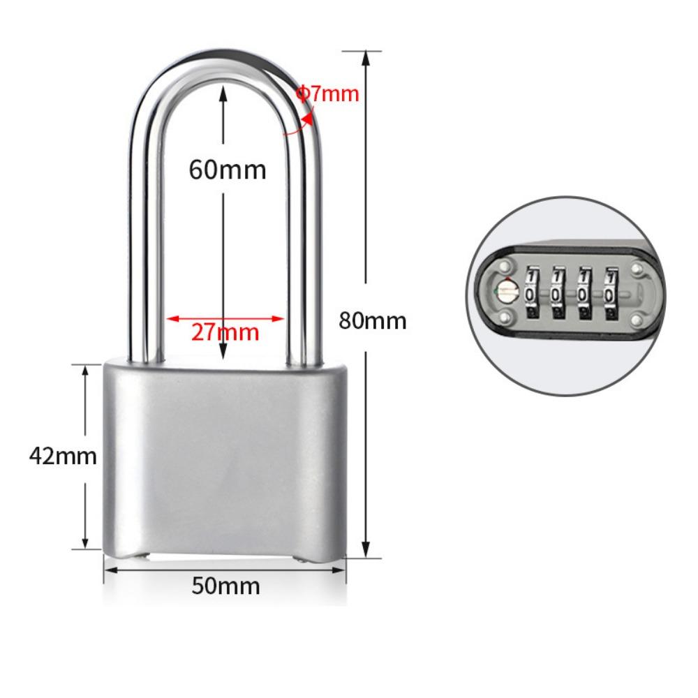 Waterproof Number Combination Padlock Safe Anti-theft Lock Practical 4-Digit Password Lock Toolbox