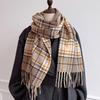 Winter Women Lattice Imitation Cashmere Scarf Winter Thick Fashion Warm Wild Scarf Shawl Neckerchief Bufanda Tassel Poncho Stole