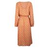 Оранжевое платье с длинными рукавами и v-образным вырезом Yazzi Женское LA PETITE ETOILE