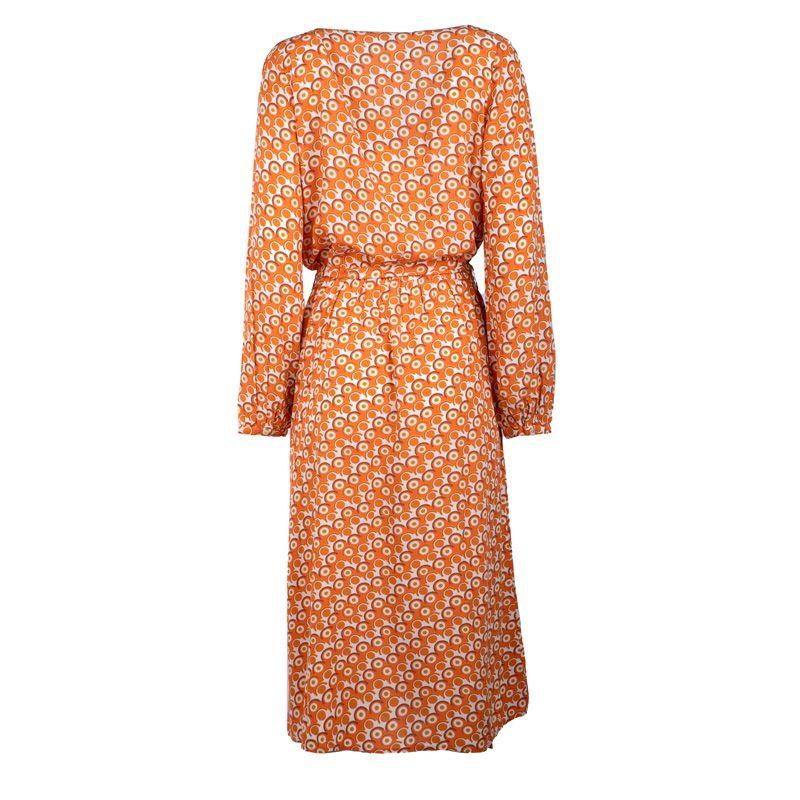 Оранжевое платье с длинными рукавами и v-образным вырезом Yazzi Женское LA PETITE ETOILE