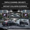 Panoramic 4 Channel Car Dashcam, Multi-lens HD Recording, WiFi Connection for Instant Footage Check