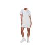 Adidas Оригинальное однотонное платье с логотипом и круглым вырезом, коротким рукавом, женское платье белого цвета HL6613