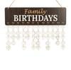 Family Birthday Reminder Wall Hanging Wooden DIY Birthday Tracker Plaque Wall Hanging Perpetual Calendar, Personalized