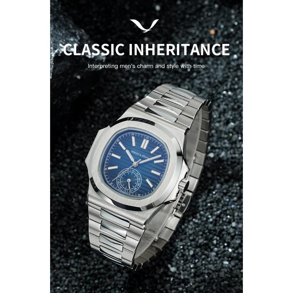 Новинки 2025 года Specht & Söhne Classic 5980 Часы для мужчин Ультратонкие Стальные Сапфировое стекло Кварцевые часы Relogio Masculino