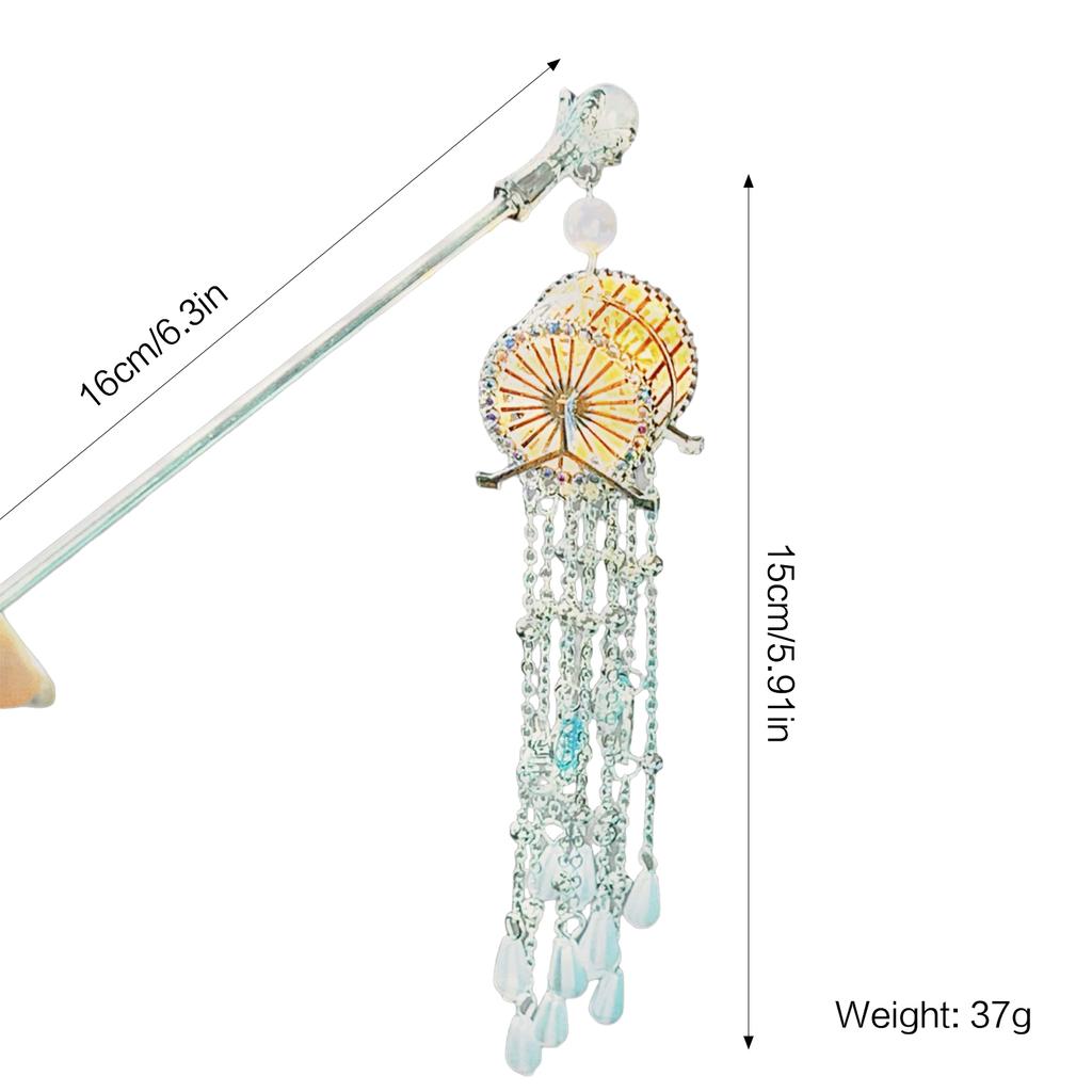 Светящаяся заколка для волос для женщин Креативная заколка-кисточка в виде ветряной мельницы Ювелирные изделия Аксессуары для волос в неокитайском стиле Заколки для волос к платью ханьфу