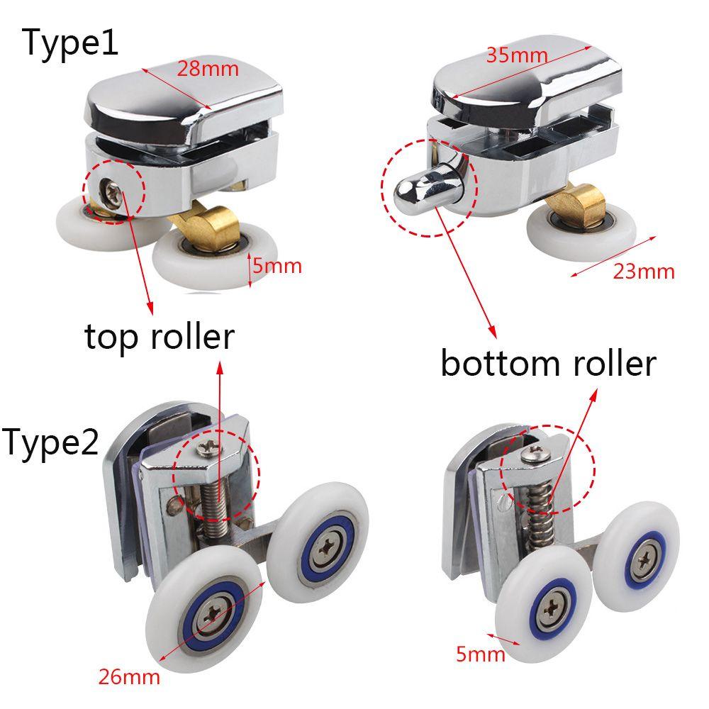 Hardware Sliding Bathroom Wheel Runners Shower Door Rollers Replacement Double-Wheel
