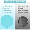 2-Pack Silicone Lids for Pyrex Sculpted Glass Mixing Bowls - Small Sizes Only Fit with 7401-S 3-cup, Dishwasher & Microwave Safe, Blue (Lids Only)