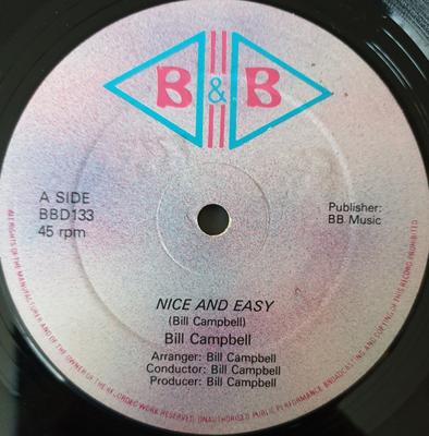 12-дюймовая пластинка BILL CAMPBELL Nice And Easy BBD133 BB Регги Ска Даб UK Б/у