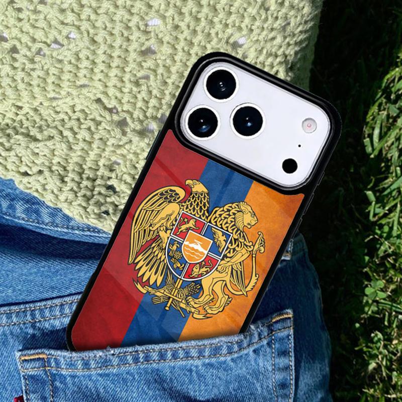 Чехол для телефона с гербом и флагом Армении для IPhone 11 12 13 14 15 16e 17 Pro Max Coque для IPhone 17 Air