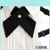 College Style Cross Tie Bowtie With School Uniform Shirt For Women
