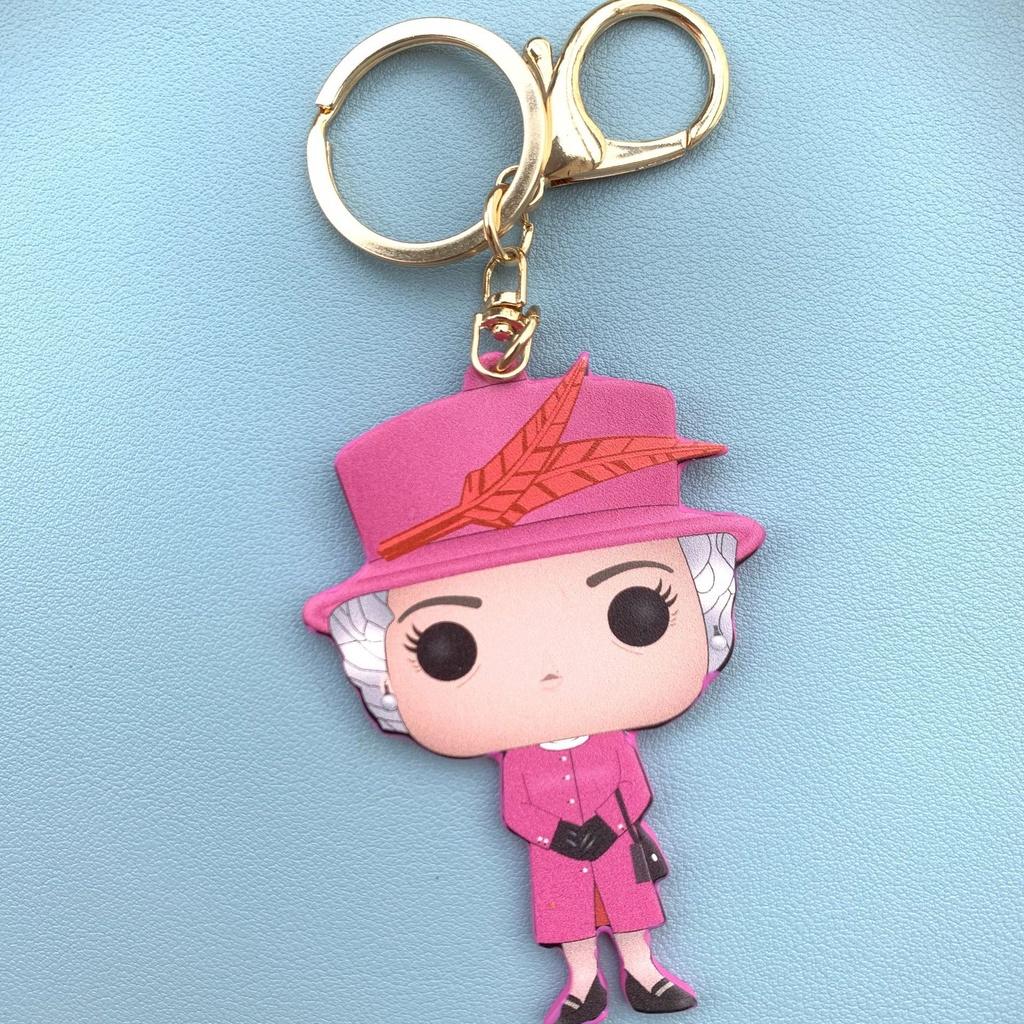 Королева Елизавета II Розово-красный Брелок Подвеска Сувенир Аксессуар для сумки Подарок