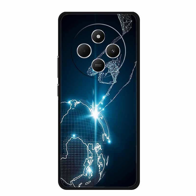 Чехол для Xiaomi Poco C75 POCOC75 Черный Силиконовый Мягкий Задний Чехол-Крышка Для Poco C75 Чехол для Телефона C 75 6.88" Ударопрочный Coque Funda
