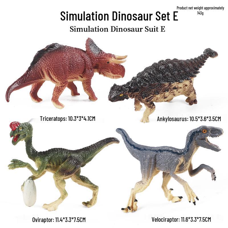 Dinosaur Model Set: T. Rex, Spinosaurus, Mosasaurus, Stegosaurus, Triceratops Cognitive Toys