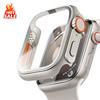 Стекло + чехол для Apple Watch, переход на Ultra iWatch Series 4, 5, 6, 7, 8, 9, 45 мм, 41 мм, 44 мм, 40 мм, защитная крышка для экрана, обновление до Ultra