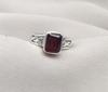 Braided 925 Sterling Silver Garnet Ring: January Birthstone Jewelry