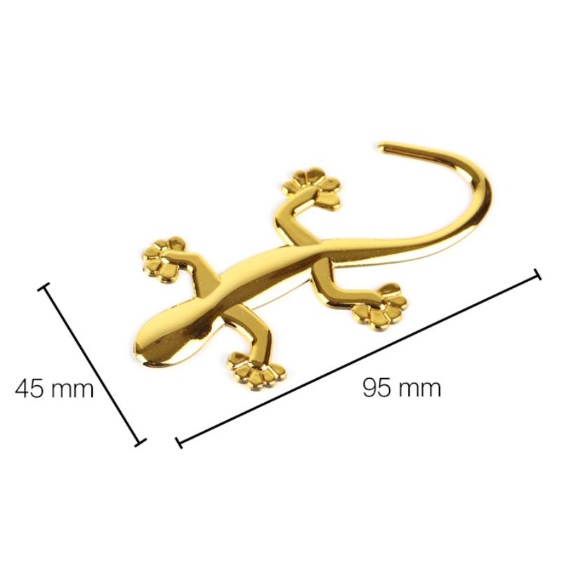 3D Lizard Gecko Car Sticker PVC Chromed Badge Emblem Sticker Decal Waterproof Reflective Stickers Car Styling Decor Accessories