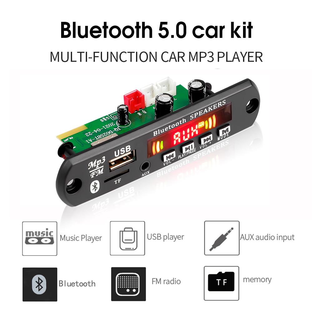 DC 5 В-26 В 40 Вт усилитель MP3-декодер плата Bluetooth 5,0 автомобильный MP3-плеер USB FM AUX радио модуль записи звука для динамика громкой связи