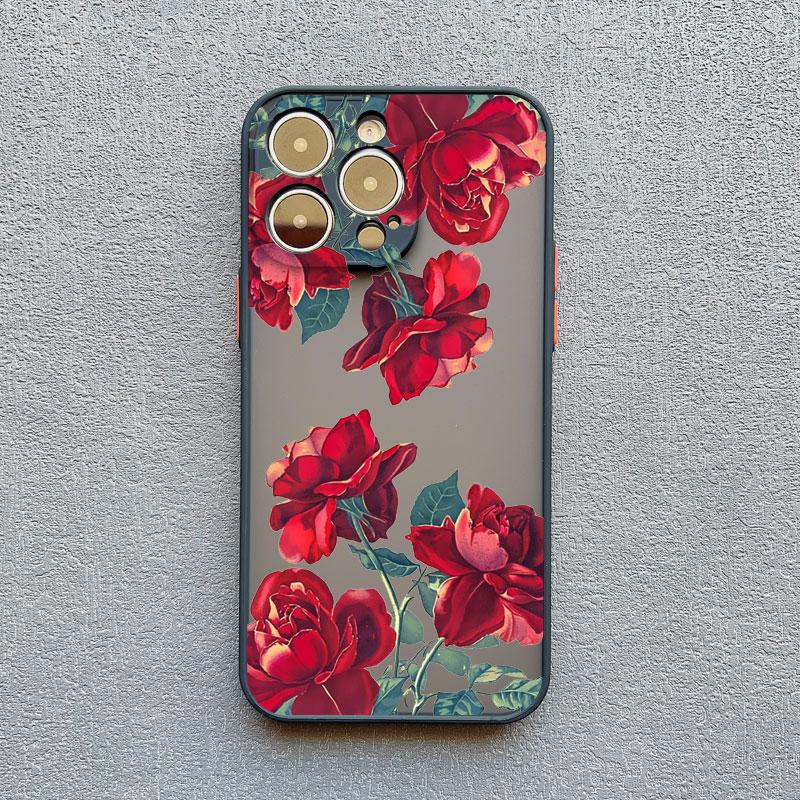 INS Чехлы для телефона с рисунком цветов Для iPhone 11 Чехол iPhone 13 12 15 14 Pro Max Mini XS X XR 15 14 7 8 Plus SE2 Ударопрочные Чехлы