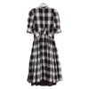 Her Lip To 1243305079 Chelsea Checked Tie Dress Dress 1 Brown X whiteUsed