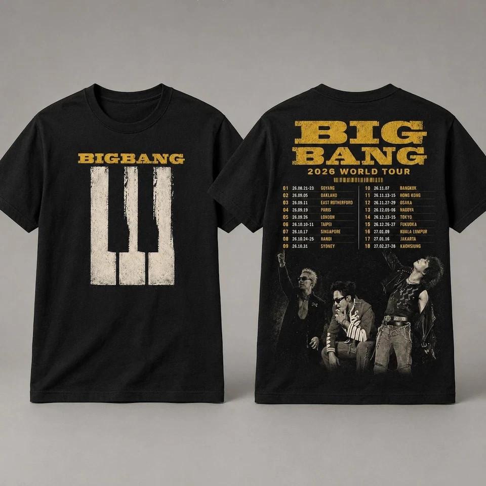 BIGBANG 20-я годовщина 2026 Мировой тур KPOP Футболка