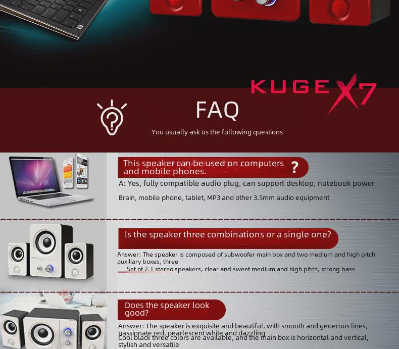 X7 Мини Мультимедийный Сабвуфер: Компактный динамик для настольного компьютера, ноутбука, мобильного устройства и домашнего использования