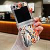 Прозрачный чехол с рисунком розы для Samsung Galaxy Z Flip 6 5 4 3 Flip6 Flip5 Flip4 Flip3 5G Жесткий прозрачный складной чехол для телефона