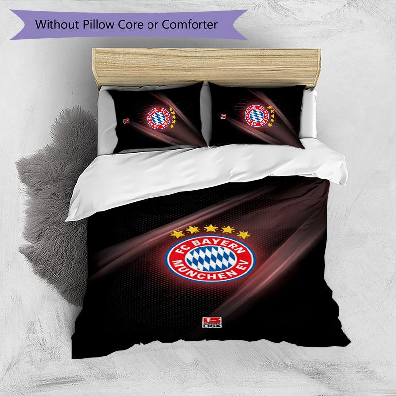 Bayern Munich Printed 3PCS Bedding Set Breathable Duvet Cover with Pillowcases Decorative Bed Linen for Bedroom Home