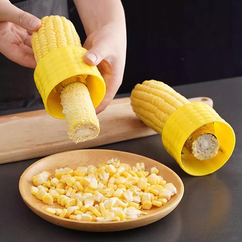 Rotating Corn Peeler Corn Stripper Quick Corn Kernel Remover Round Corn Cob Tool Kitchen Gadget7