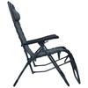 Folding Lounge Chair Grey Textilene