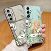 Ударопрочный силиконовый мягкий чехол для мобильного телефона с отделением для карт памяти для Samsung S24 FE S23 S22 Ultra A16 A15 A55 A54 A35 простой цветочный тонкий прозрачный защитный чехол для телефона