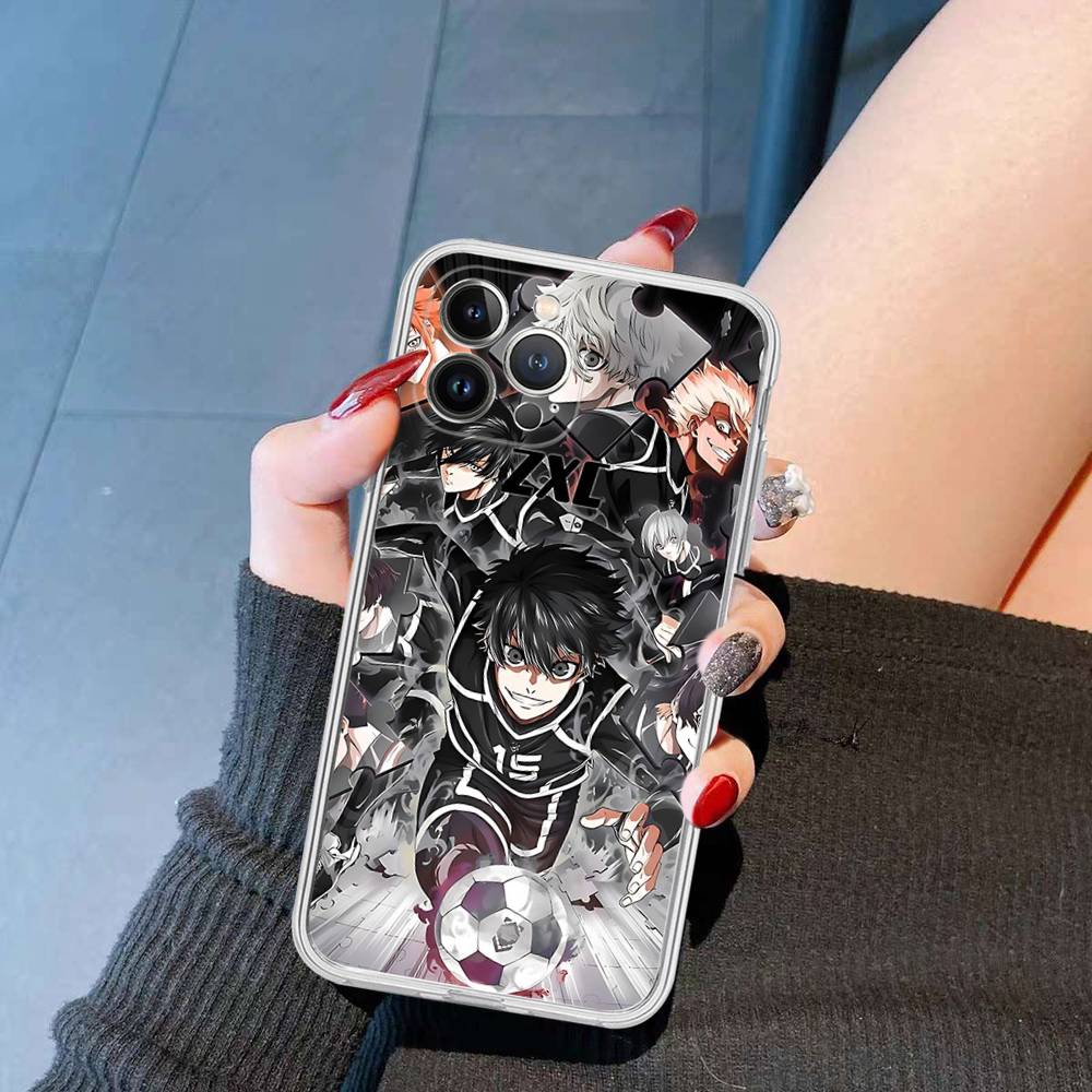 Футбольное Аниме B-Blue L-Lock Прозрачный Мягкий Чехол Для Телефона Для IPhone 15 12 14 16 17 13 Plus 11 Pro Max 13 Pro
