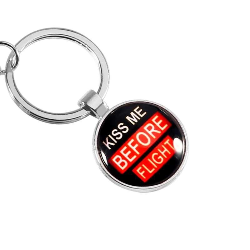 Мини-брелки «Поцелуй меня перед полетом перед полетом», 2 шт., брелоки для ключей
