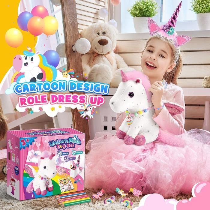Peluche Licorne Cadeau Fille Bijoux Enfants Fille Loisirs Créatifs Fille 3-8 Ans Cadeau Anniversaire Fille Jouet Noël Cadeau