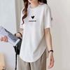 Mid-length Short-sleeved T-shirt for Women In Summer New Loose Large Size Irregular Top Curved Hem Base Shirt