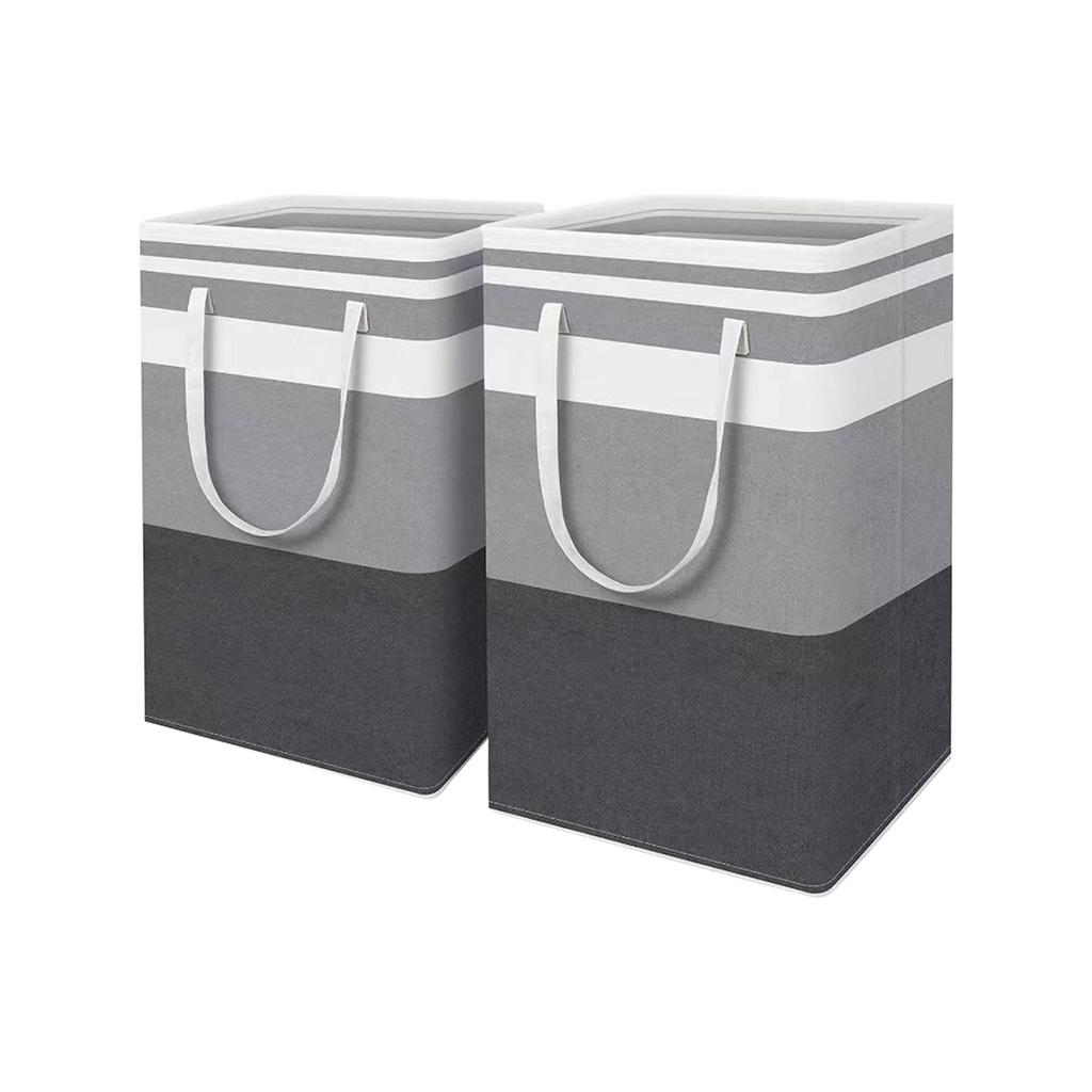 Большая сумка для белья объемом 75 л - водонепроницаемая, отдельно стоящая корзина для белья - высокая корзина для белья с удлиненными ручками для одежды и игрушек