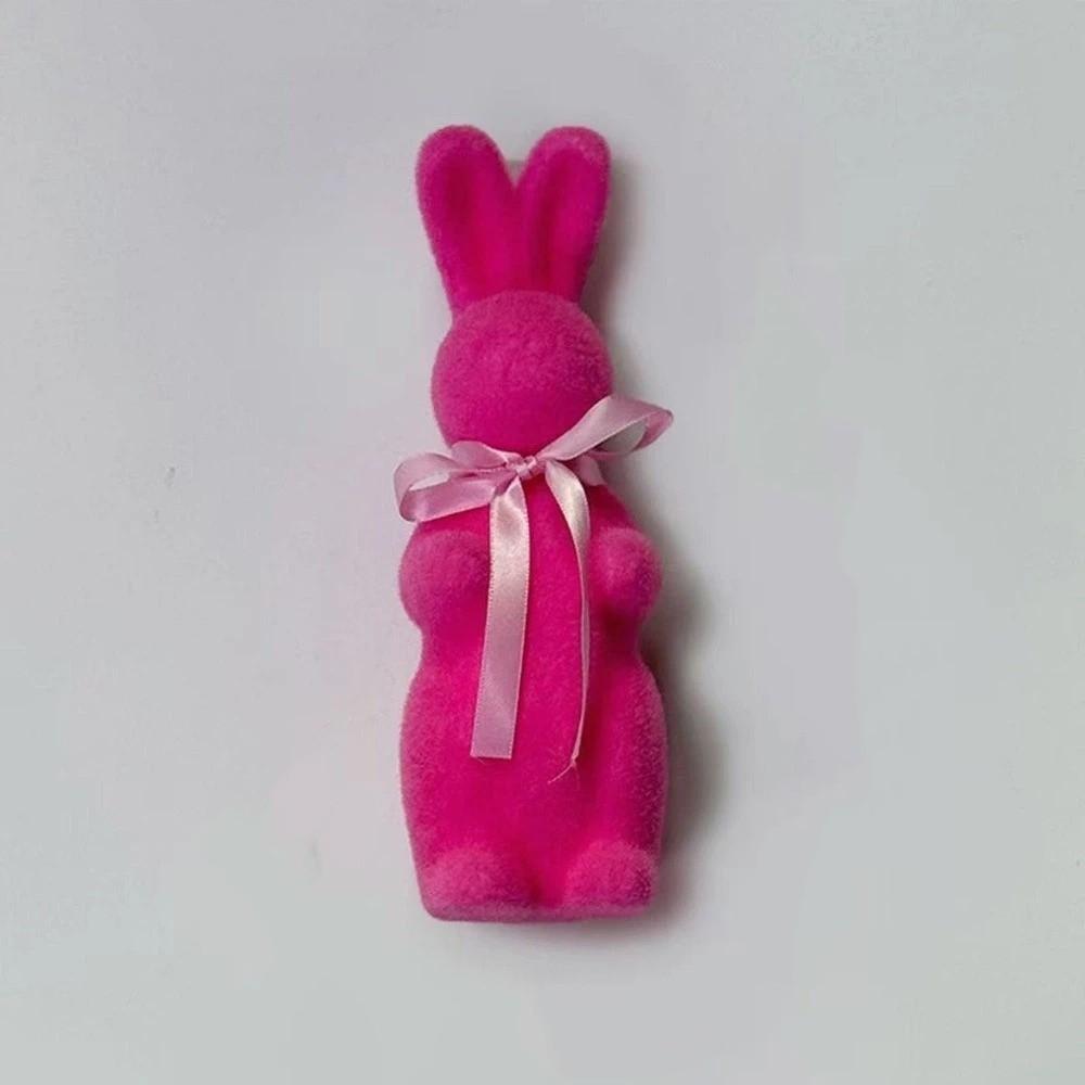 Creative Bunny Decoration With Bow Tie Rabbit Ornaments Gifts Simulation Rabbit  Party Favors