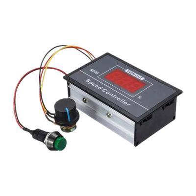 Цифровой дисплей ШИМ регулятор скорости двигателя, регулируемый от DC6V до DC60V с потенциометром и переключателями пуск/стоп