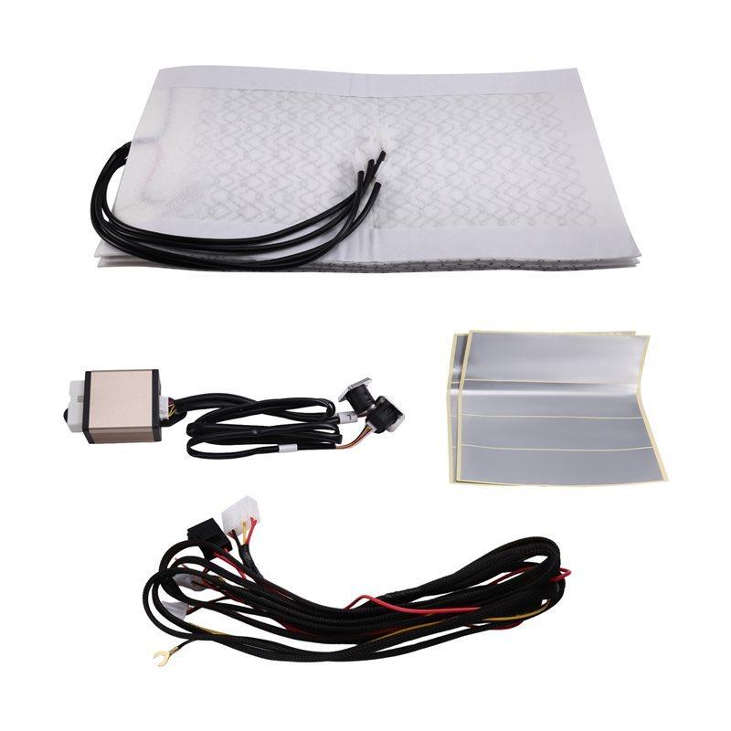 Car Seat Heater Kit Universal Built-In 2 Seats Heating Pads 3-Level Control Switch System