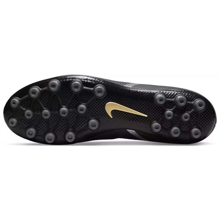 Nike Phantom GT 2 Academy Artificial Turf AG (Rubber Short Studs) Non-Slip Durable Soccer Shoes Unisex Soccer Shoes Black Gold DC0798-007