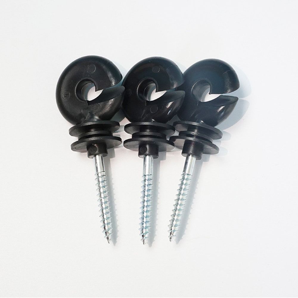 100Pcs Angled Slot Wood Post Screw Screw-In Electric Fencing Insulators  Electric Fence