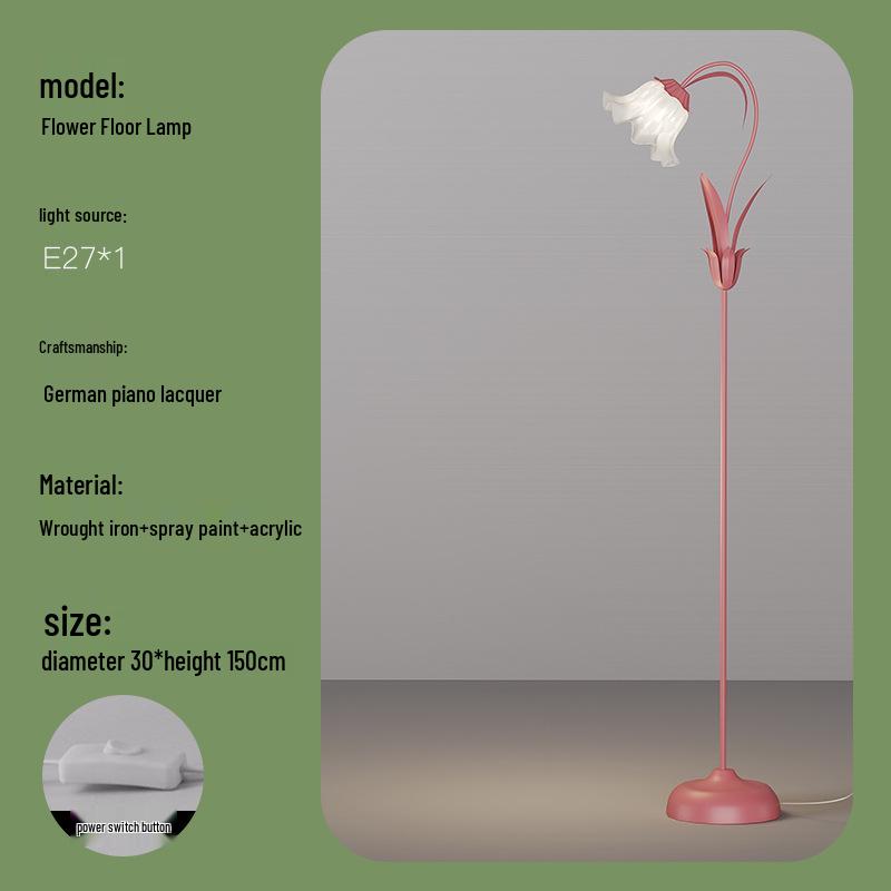 Romantic Pastoral Flower Bedside Lamp for Cozy Bedroom Atmosphere