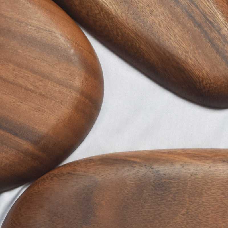 Цельная древесина орехового дерева, неправильная овальная посуда для фруктов, твердая древесина, десертная обеденная тарелка, блюдце, чайный поднос, набор посуды