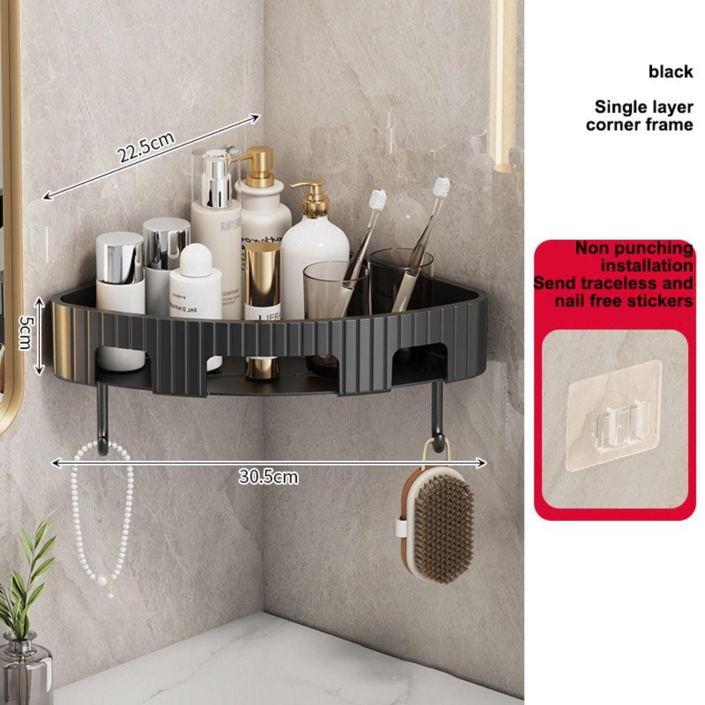 Plastic Corner Shelf Wall Mount Condiment Organizer High Quality Shampoo Organizer