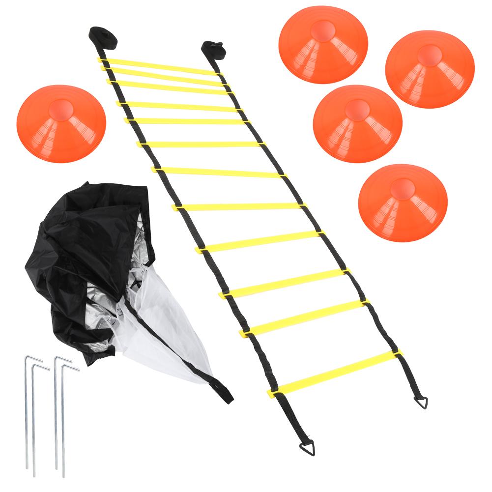 Football Training Ladder Disc Drag Parachute Set Jump Lattice Agile Training Rope